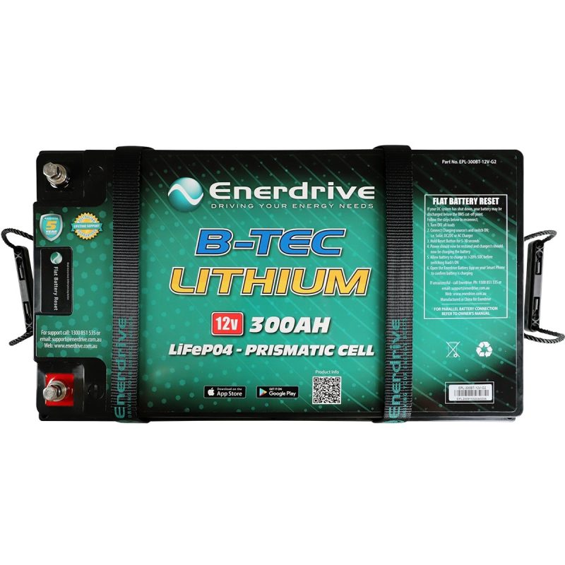 Enerdrive 300Ah Lithium Battery Top View